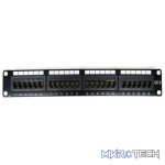 24 Port CAT6A STP Patch Panel With Bar  Networking